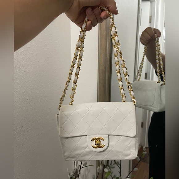 ❌sold❌ Chanel Mini Square Classic Flap Bag 24K Lambskin - Picture 17 of 17